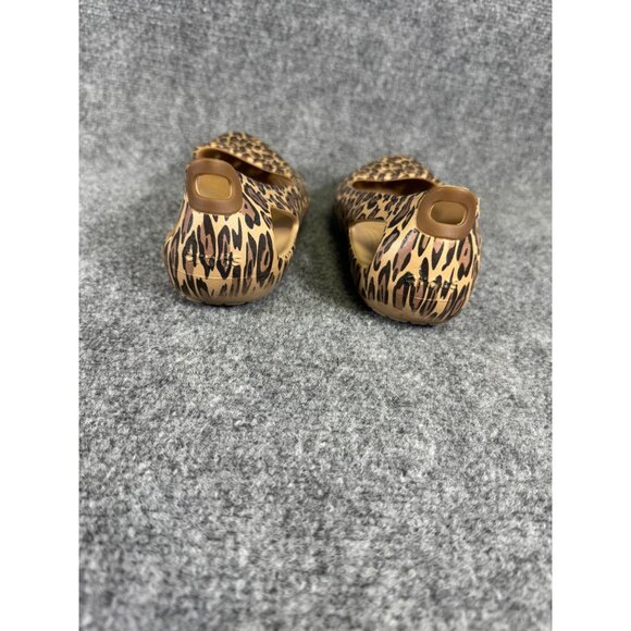 Crocs Women's 11W Leopard Print Flats Slip-On Comfort Shoes Casual - Picture 9 of 16